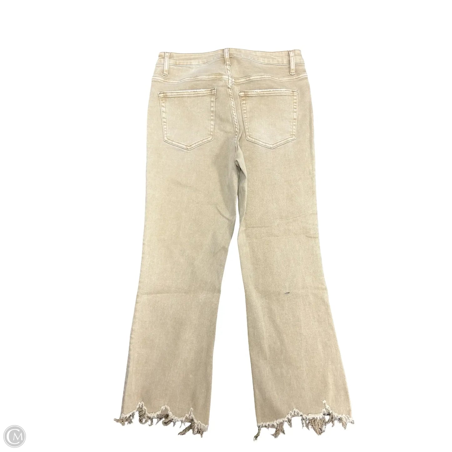 Jeans Cropped By Vervet In Tan, Size: 10