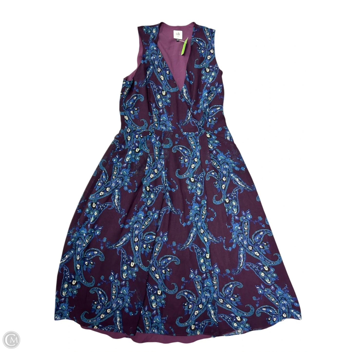 Dress Casual Midi By Cabi In Blue & Purple, Size: 8