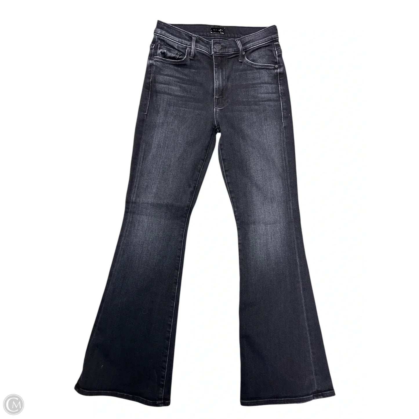 Jeans Flared By Mother In Black Denim, Size: 2