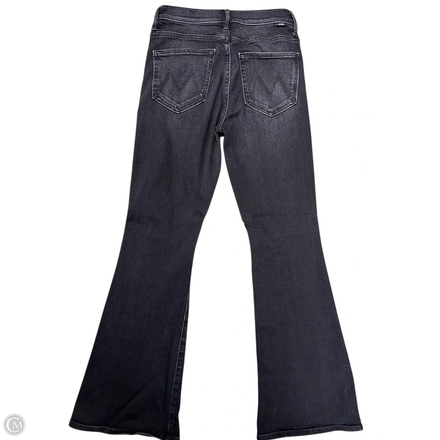 Jeans Flared By Mother In Black Denim, Size: 2