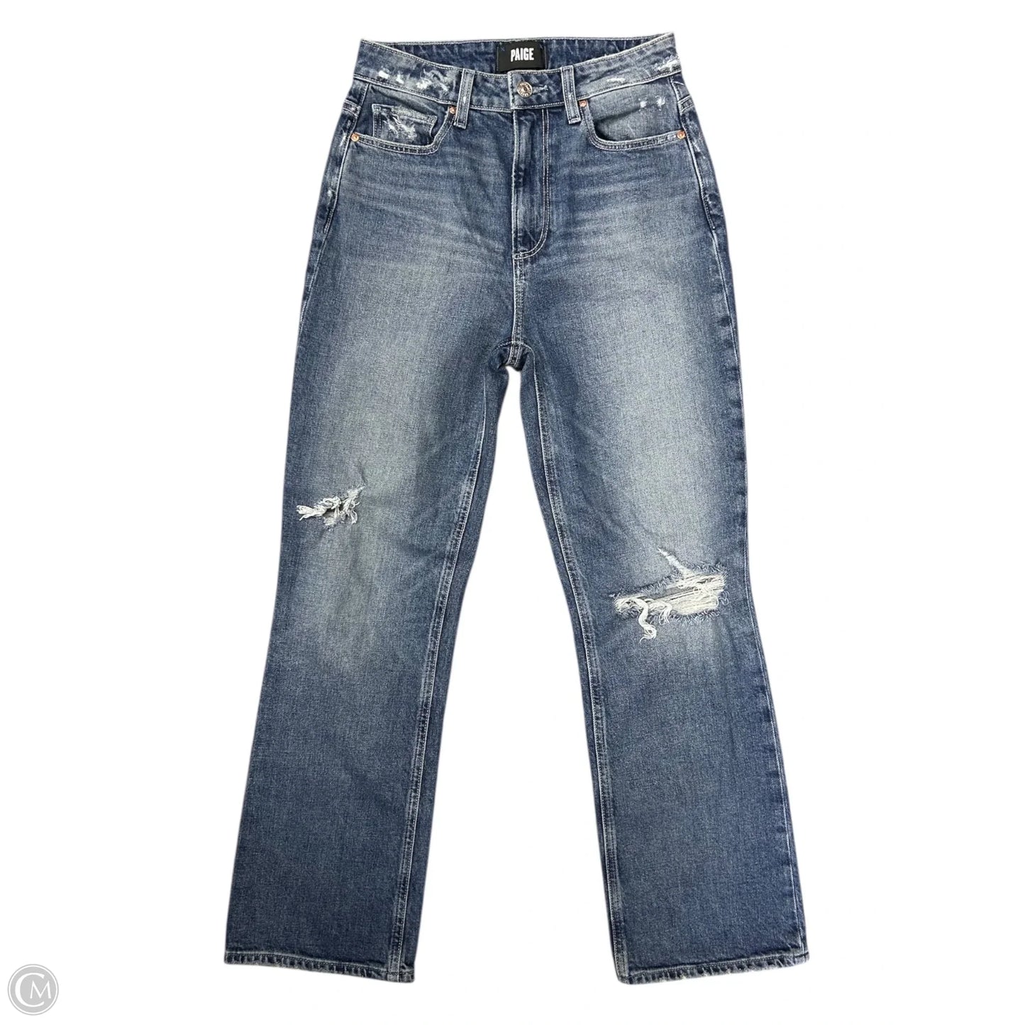 Jeans Straight By Paige In Blue Denim, Size: 2