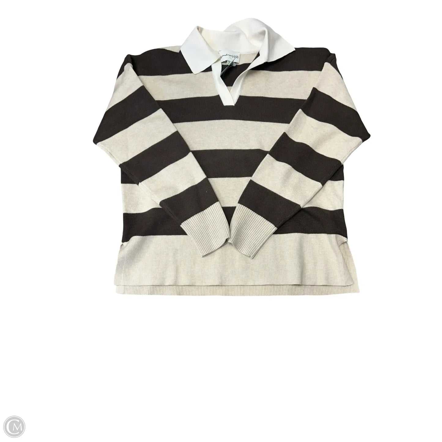 Sweater By Freshman In Brown & Cream, Size: S
