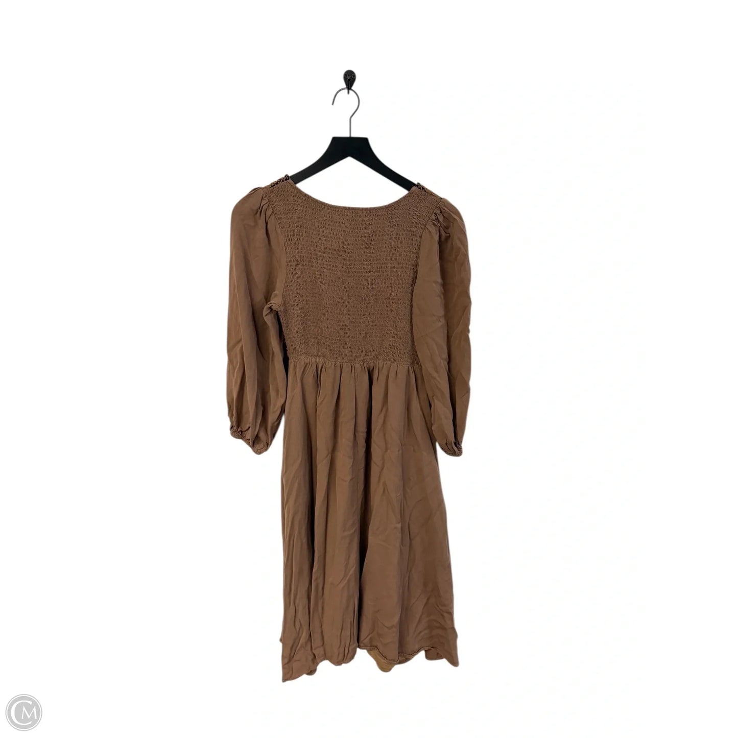 Dress Casual Midi By Polygram In Brown, Size: S