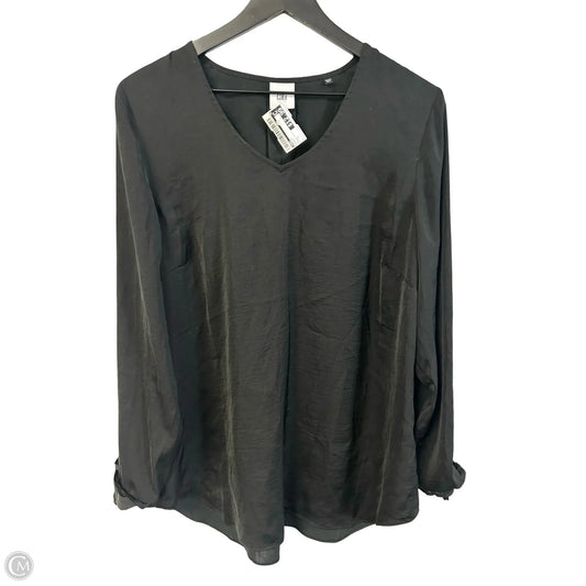 Top Long Sleeve By Cabi In Black, Size: L