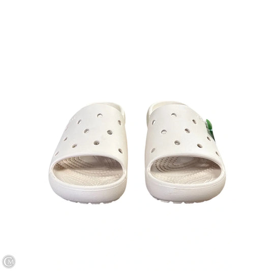 Sandals Flats By Crocs In Cream, Size: 6