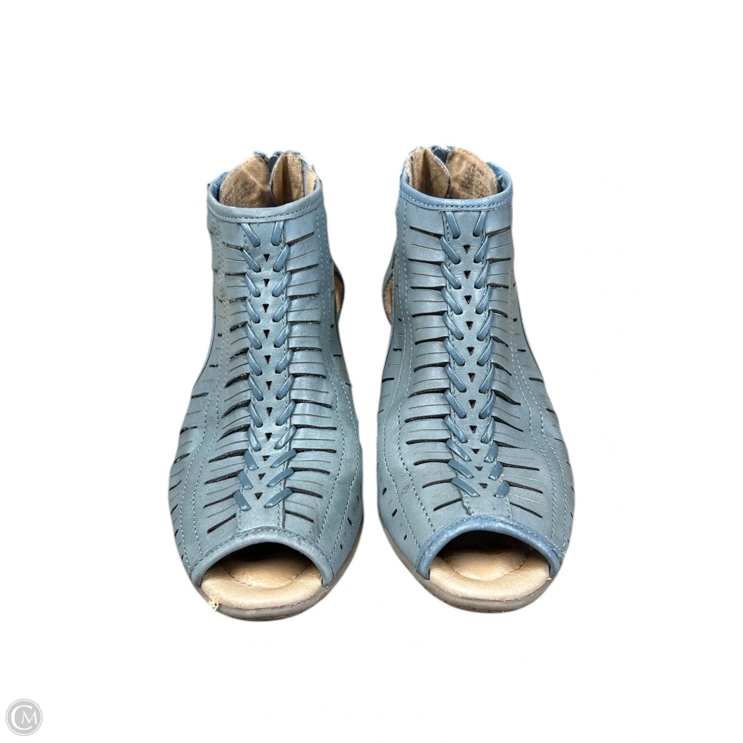 Sandals Heels Block By Earth In Blue, Size: 7