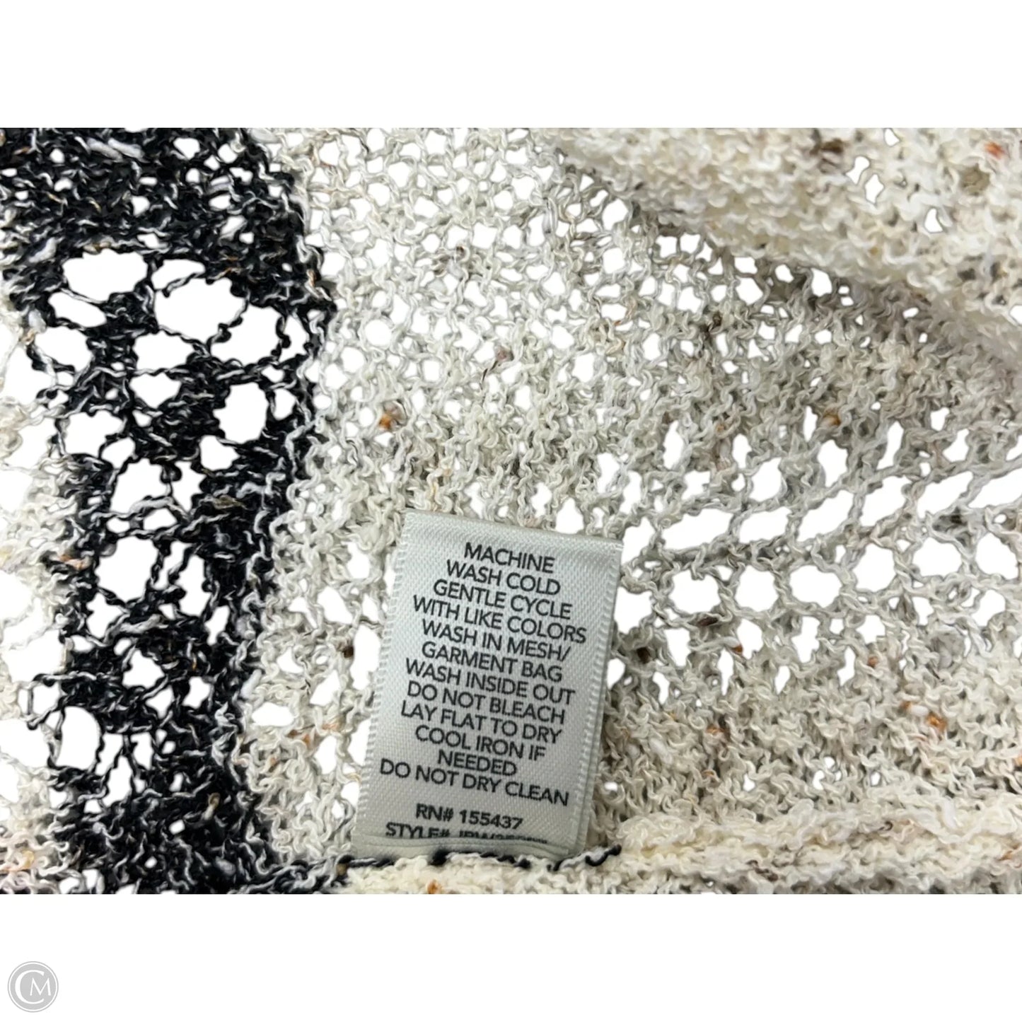 Sweater Short Sleeve By Bke In Black & Cream, Size: S