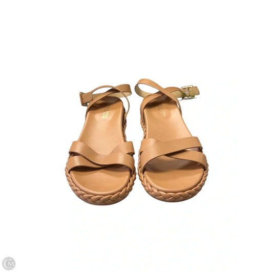 Sandals Flats By Chicos In Brown, Size: 8
