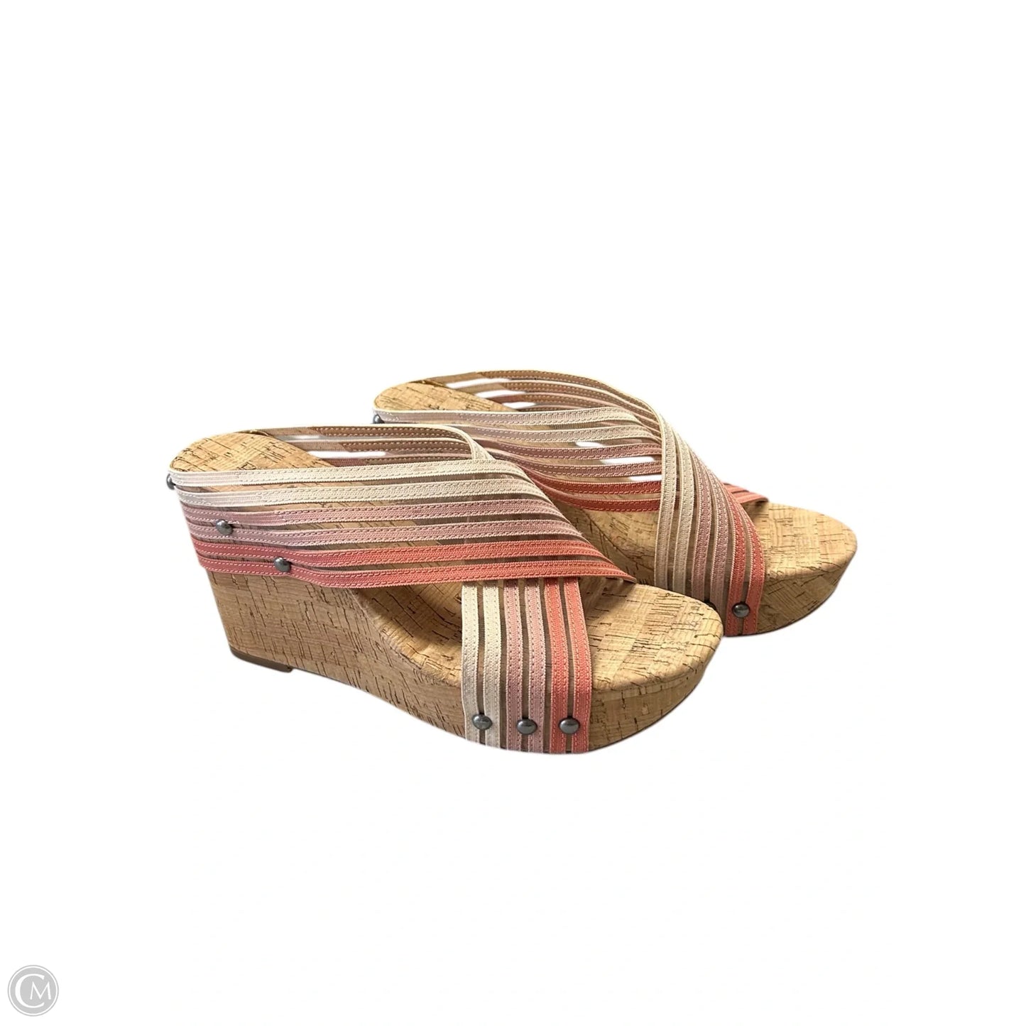 Sandals Heels Wedge By Lucky Brand In Pink, Size: 8