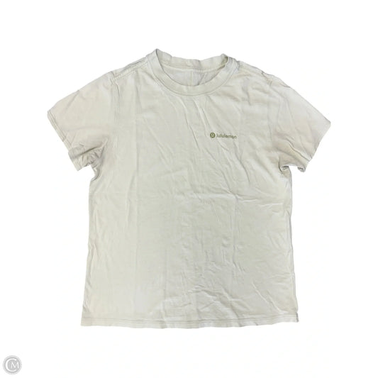 Athletic Top Short Sleeve By Lululemon In Green, Size: 2