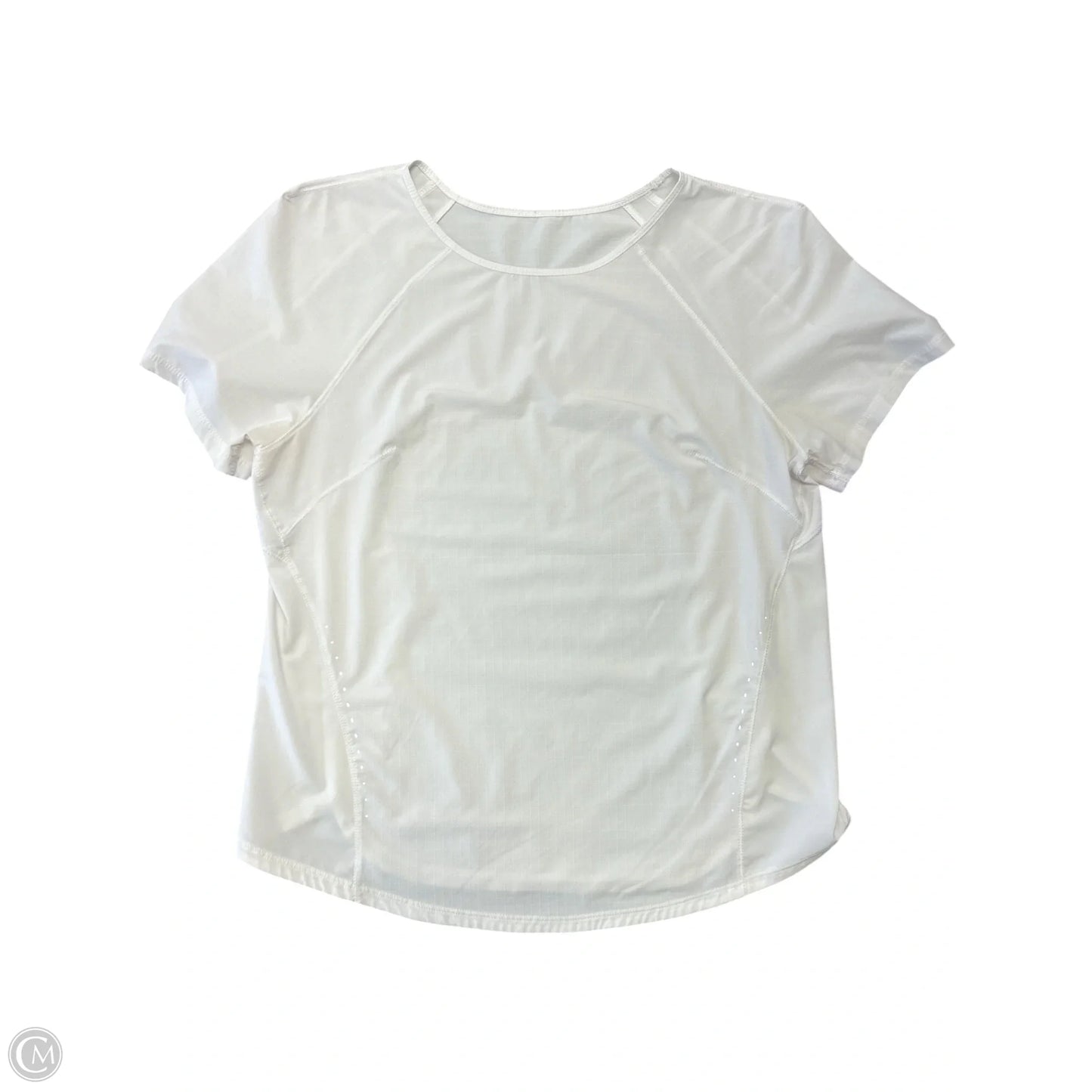 Athletic Top Short Sleeve By Lululemon In White, Size: 4