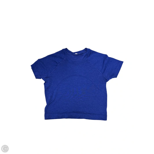 Athletic Top Short Sleeve By Lululemon In Blue, Size: 2