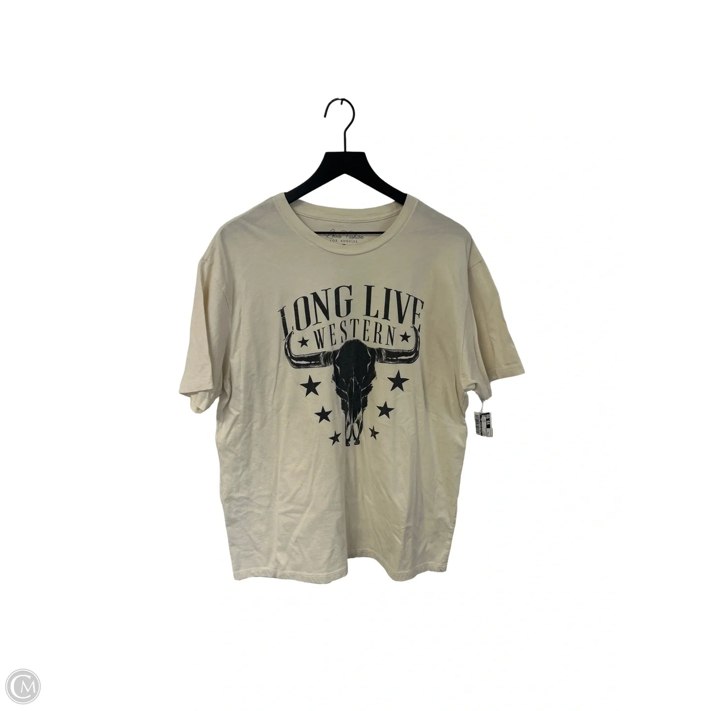 Top Short Sleeve By Clothes Mentor In White, Size: Xl