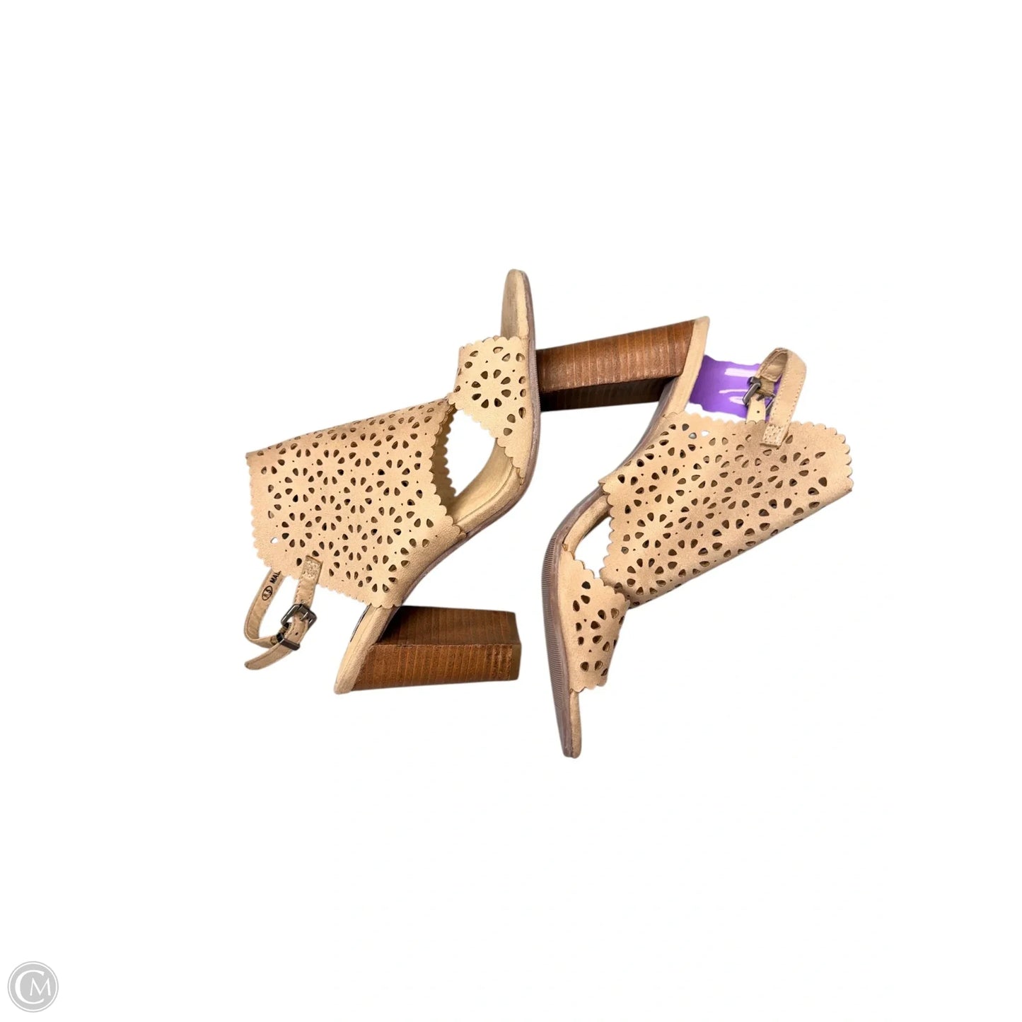 Sandals Heels Block By Not Rated In Beige, Size: 8.5