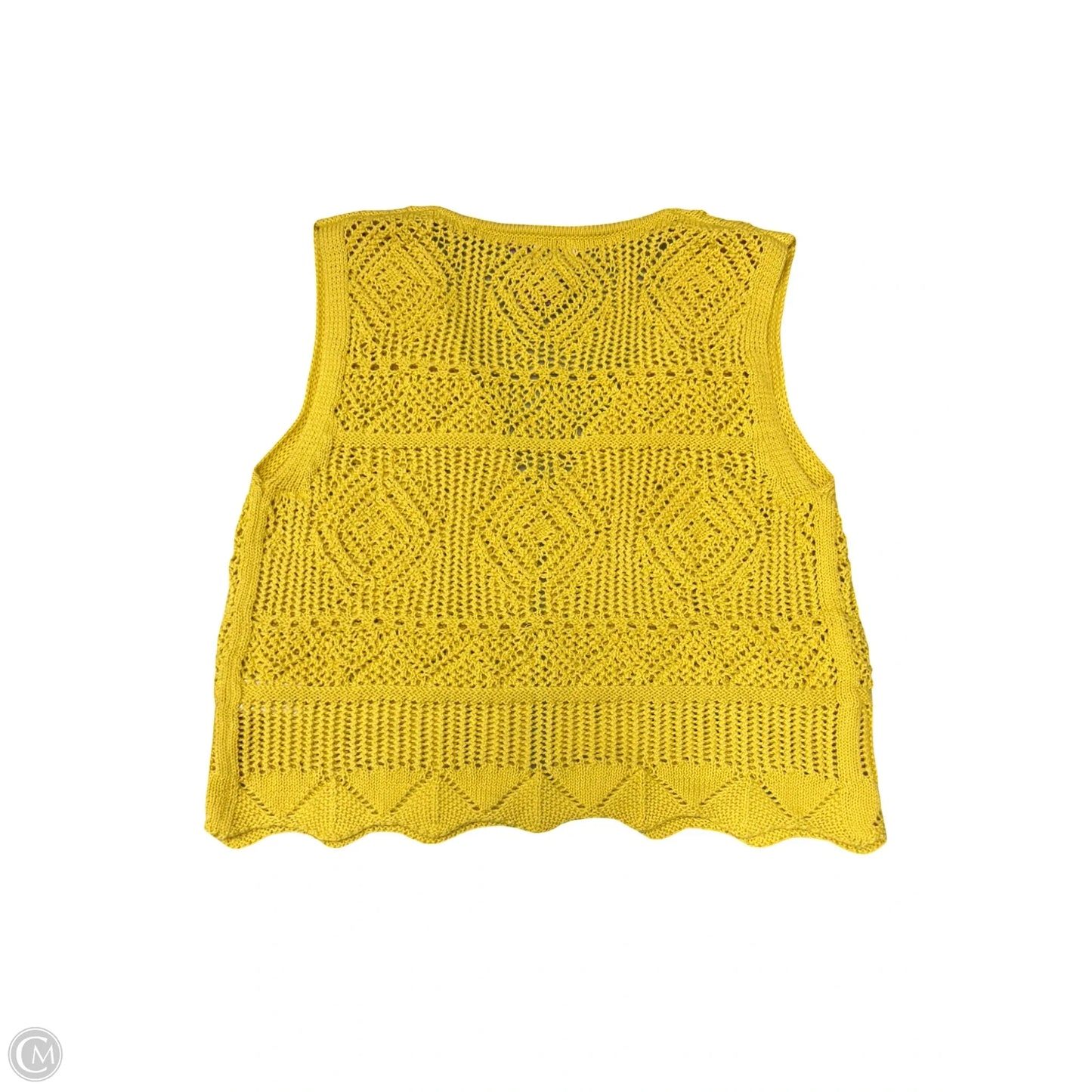 Vest Sweater By A New Day In Yellow, Size: S