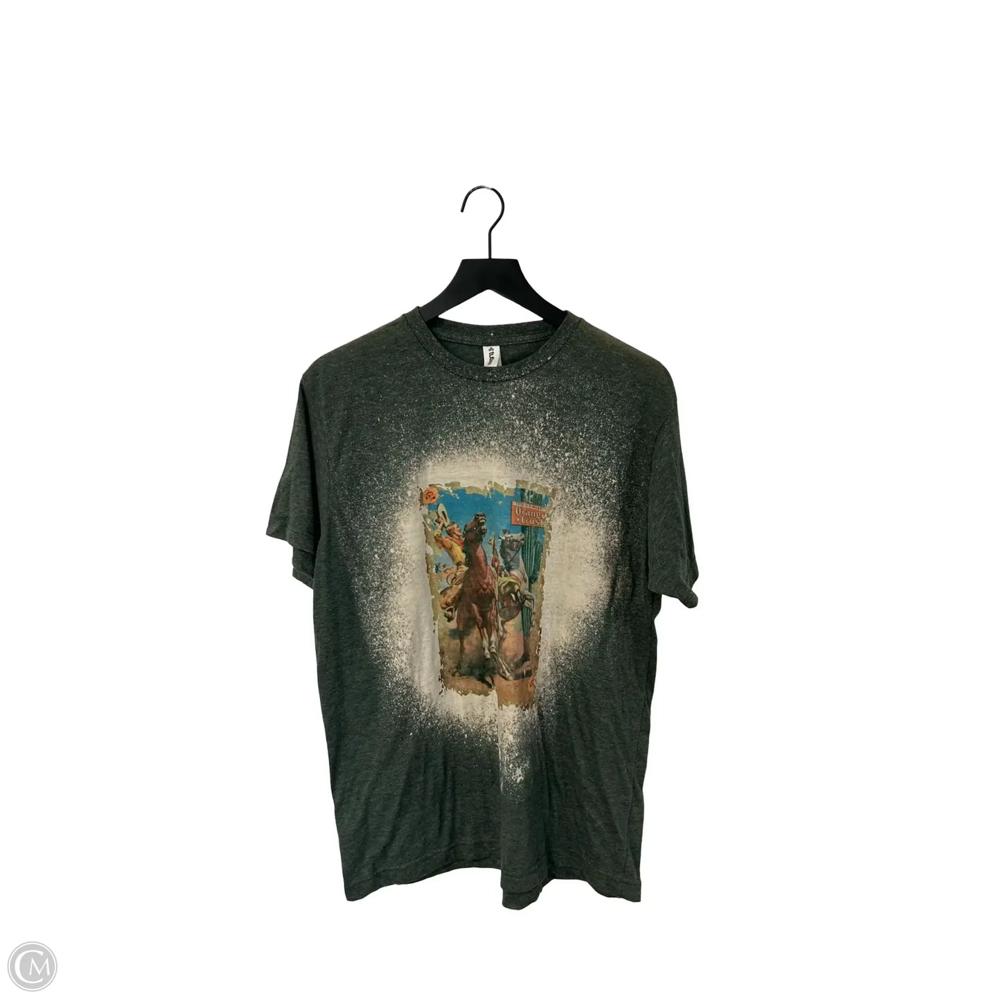 Top Short Sleeve By Tultex In Green, Size: L