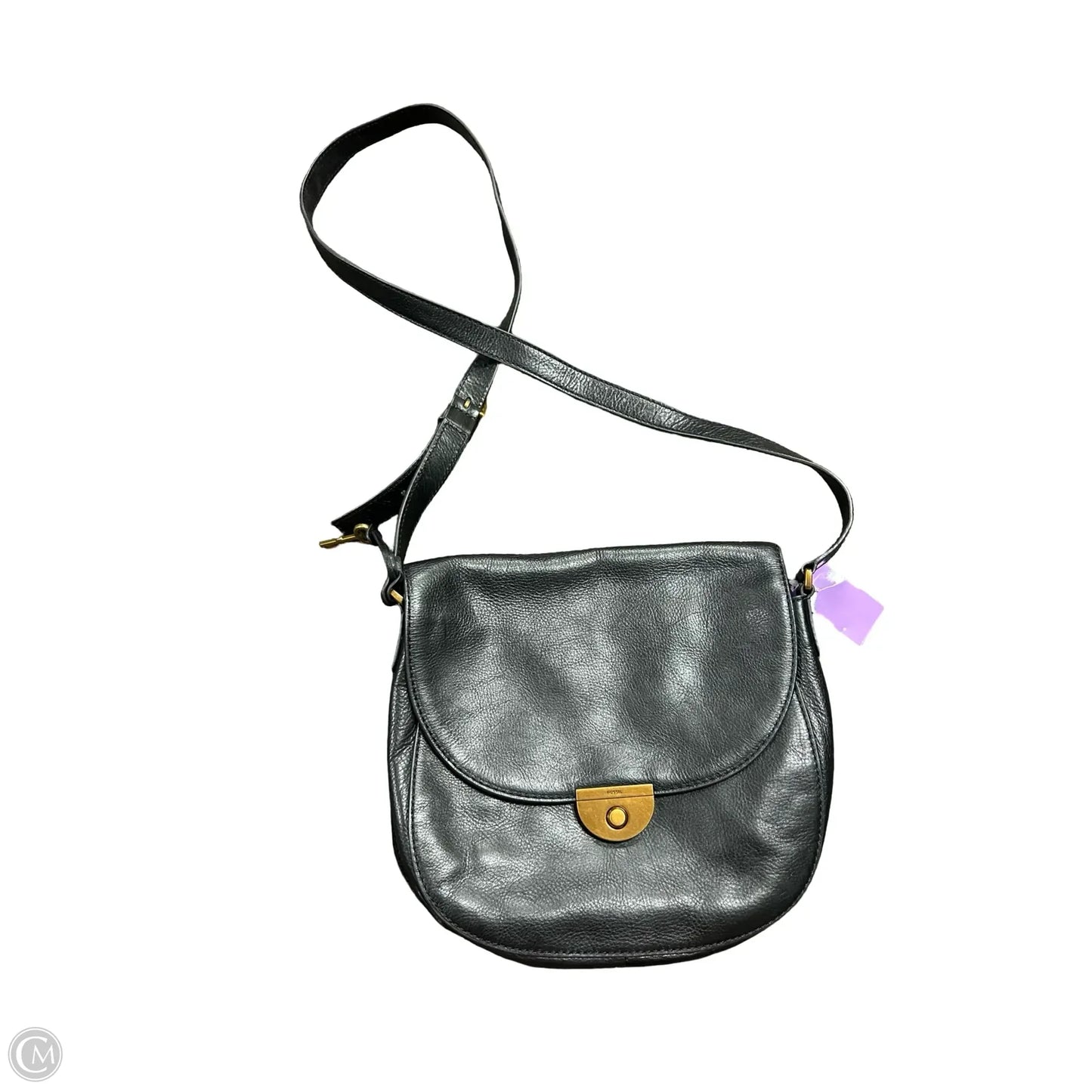 Crossbody Leather By Fossil, Size: Medium
