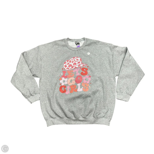 Sweatshirt Crewneck By Gildan In Grey, Size: Xl