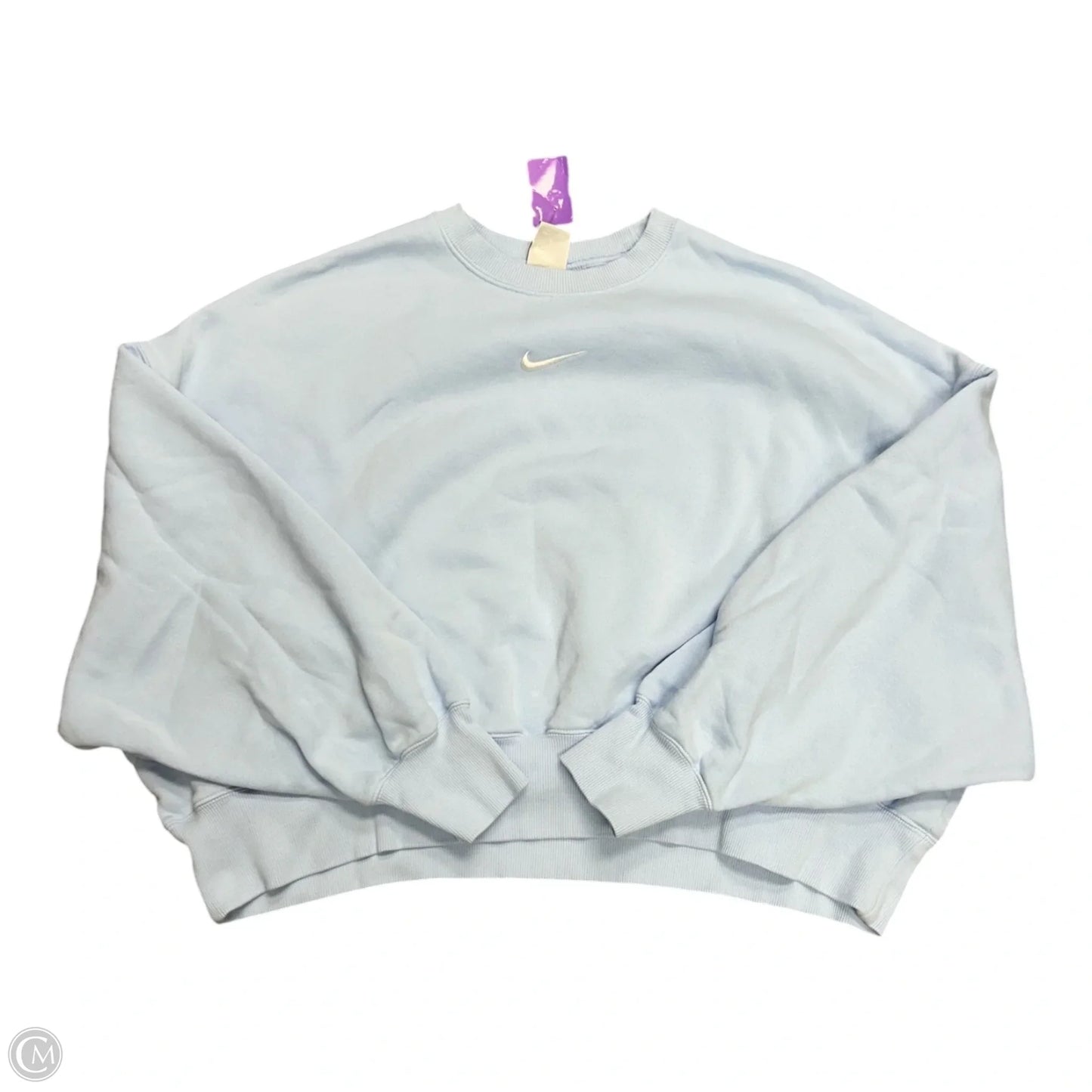 Athletic Sweatshirt Crewneck By Nike In Blue, Size: L