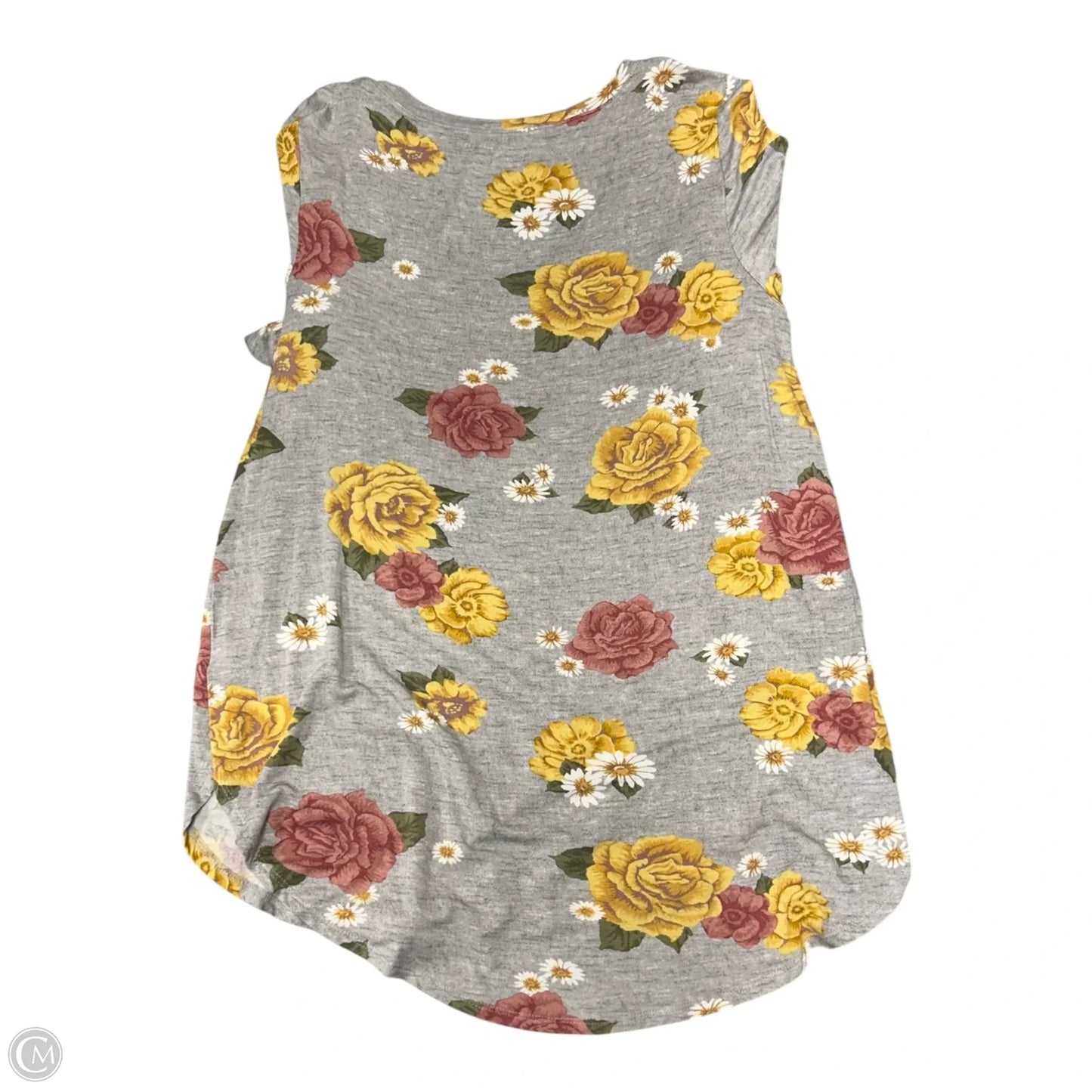 Top Short Sleeve Basic By Maurices In Floral Print, Size: L