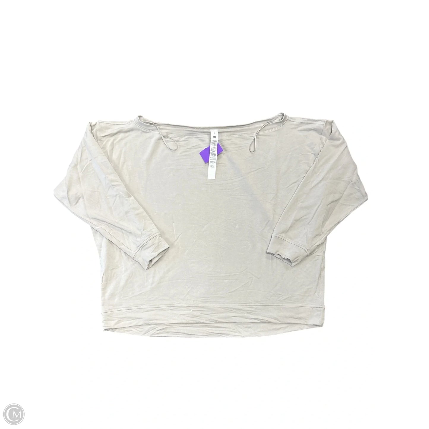 Top Long Sleeve By Lululemon In Grey, Size: L
