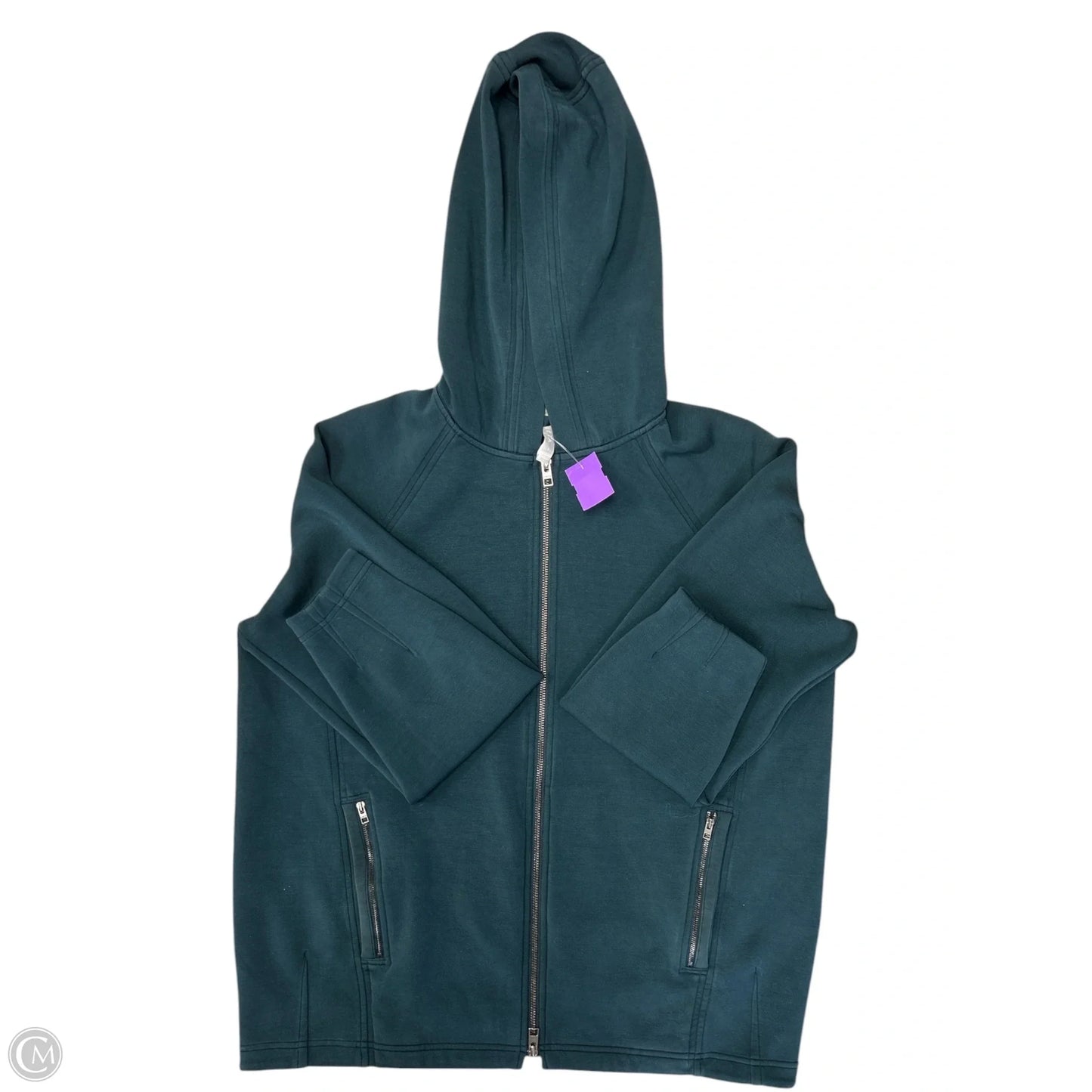 Athletic Sweatshirt Hoodie By Athleta In Teal, Size: L