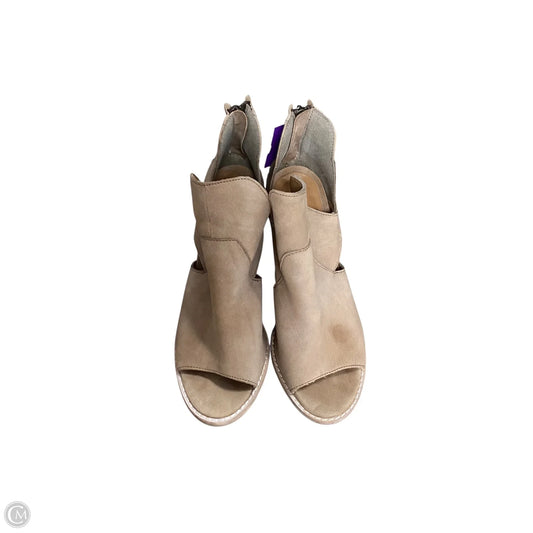 Boots Ankle Heels By Rebel In Brown, Size: 9