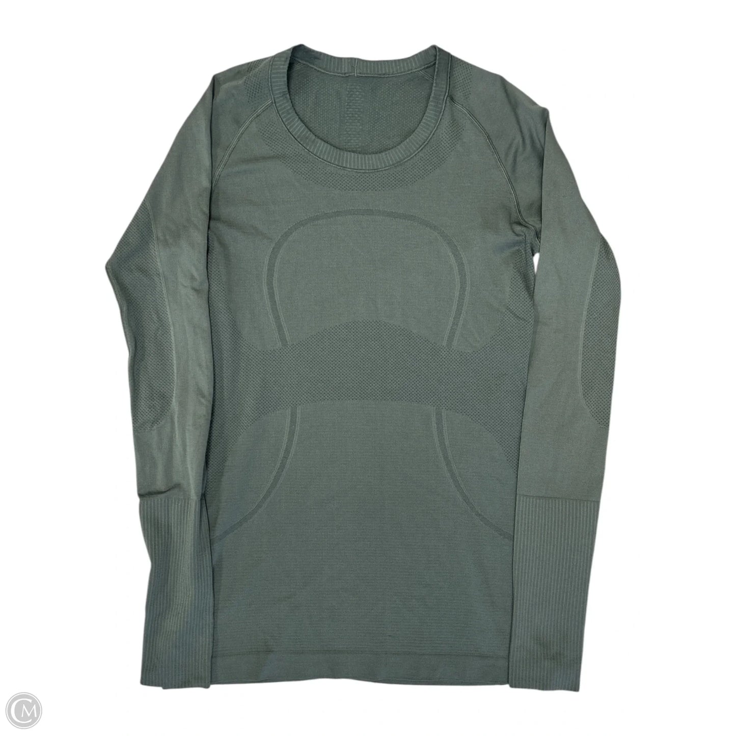 Athletic Top Long Sleeve Crewneck By Lululemon In Green, Size: 8
