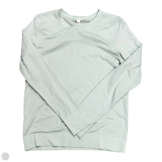 Athletic Top Long Sleeve Crewneck By Lululemon In Green, Size: 6