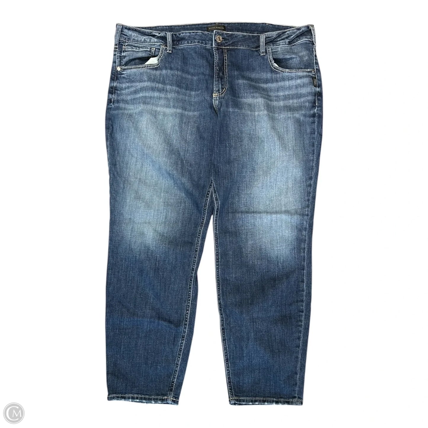 Jeans Boyfriend By Silver In Blue Denim, Size: 22