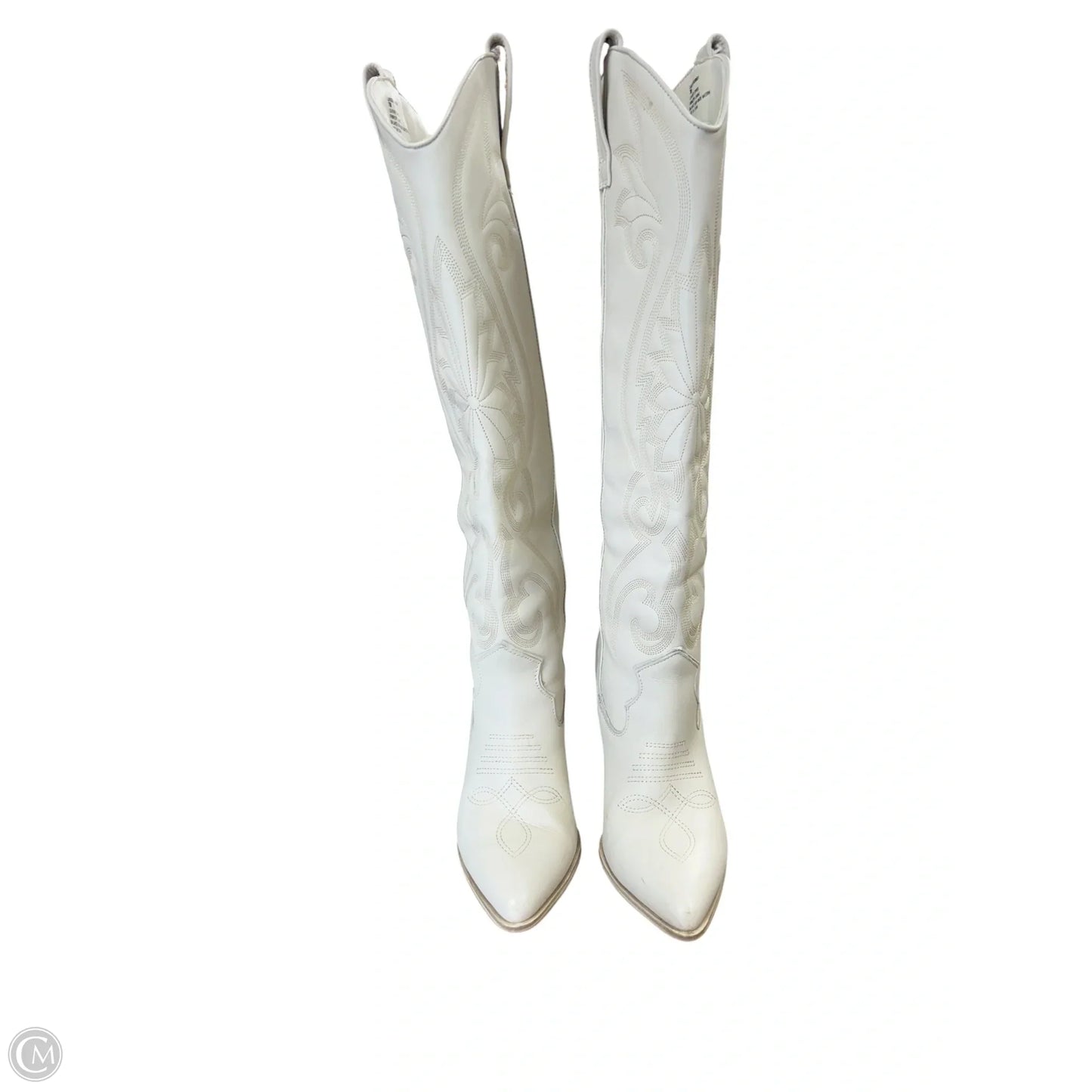 Boots Knee Heels By Steve Madden In Ivory, Size: 7