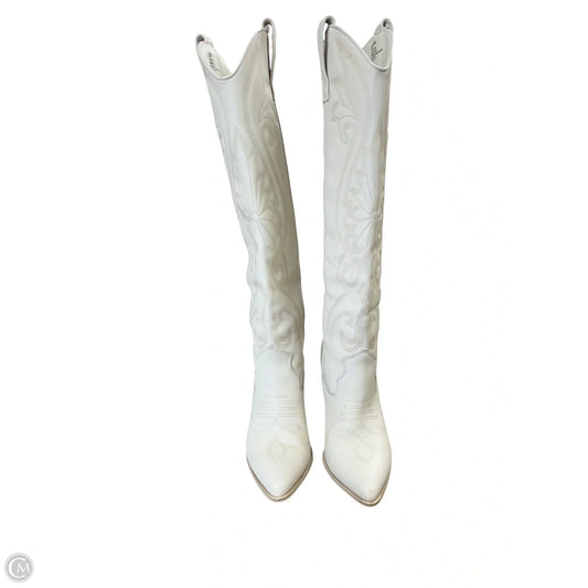 Boots Knee Heels By Steve Madden In Ivory, Size: 7