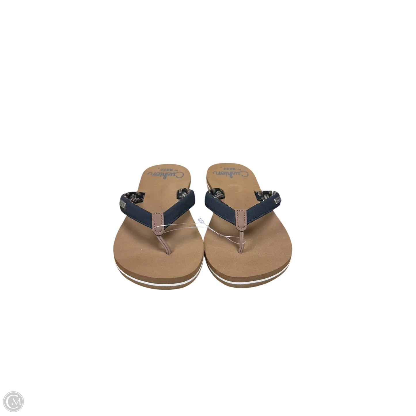 Sandals Flip Flops By Reef In Black & Brown, Size: 8