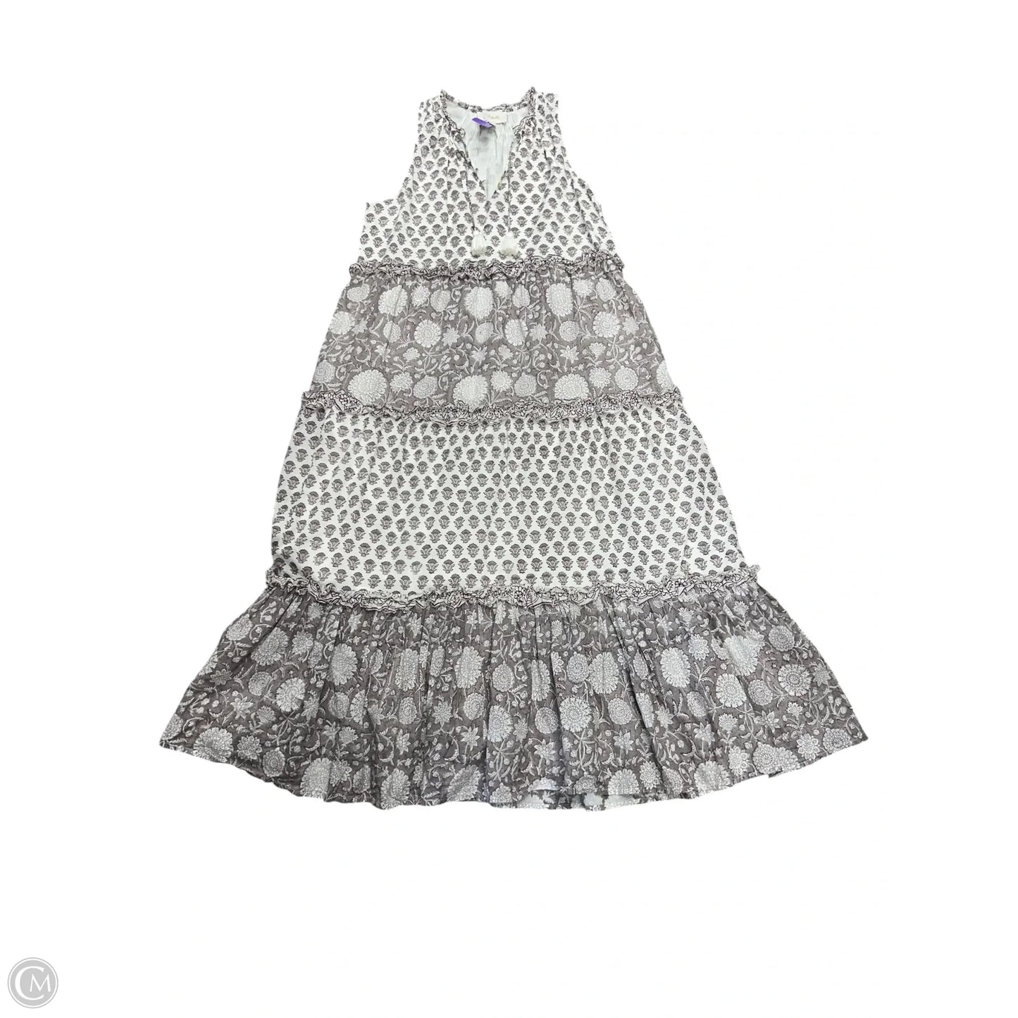 Dress Casual Maxi By Cleobella In Grey & White, Size: L