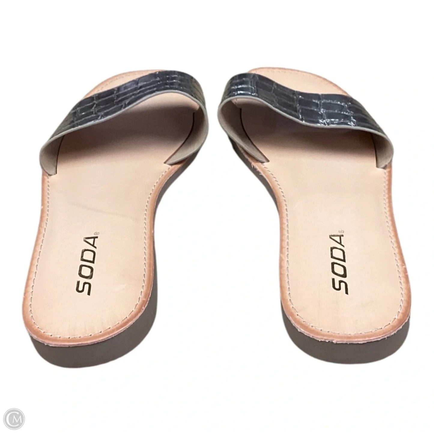 Sandals Flats By Soda In Gold, Size: 8.5