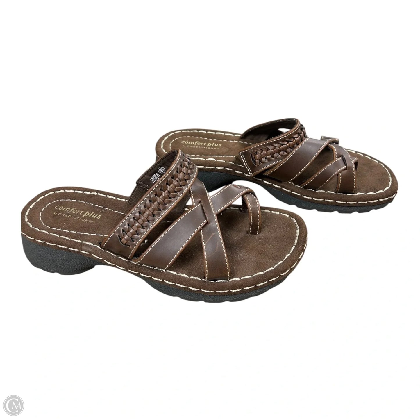 Sandals Flats By Comfort Plus In Brown, Size: 8