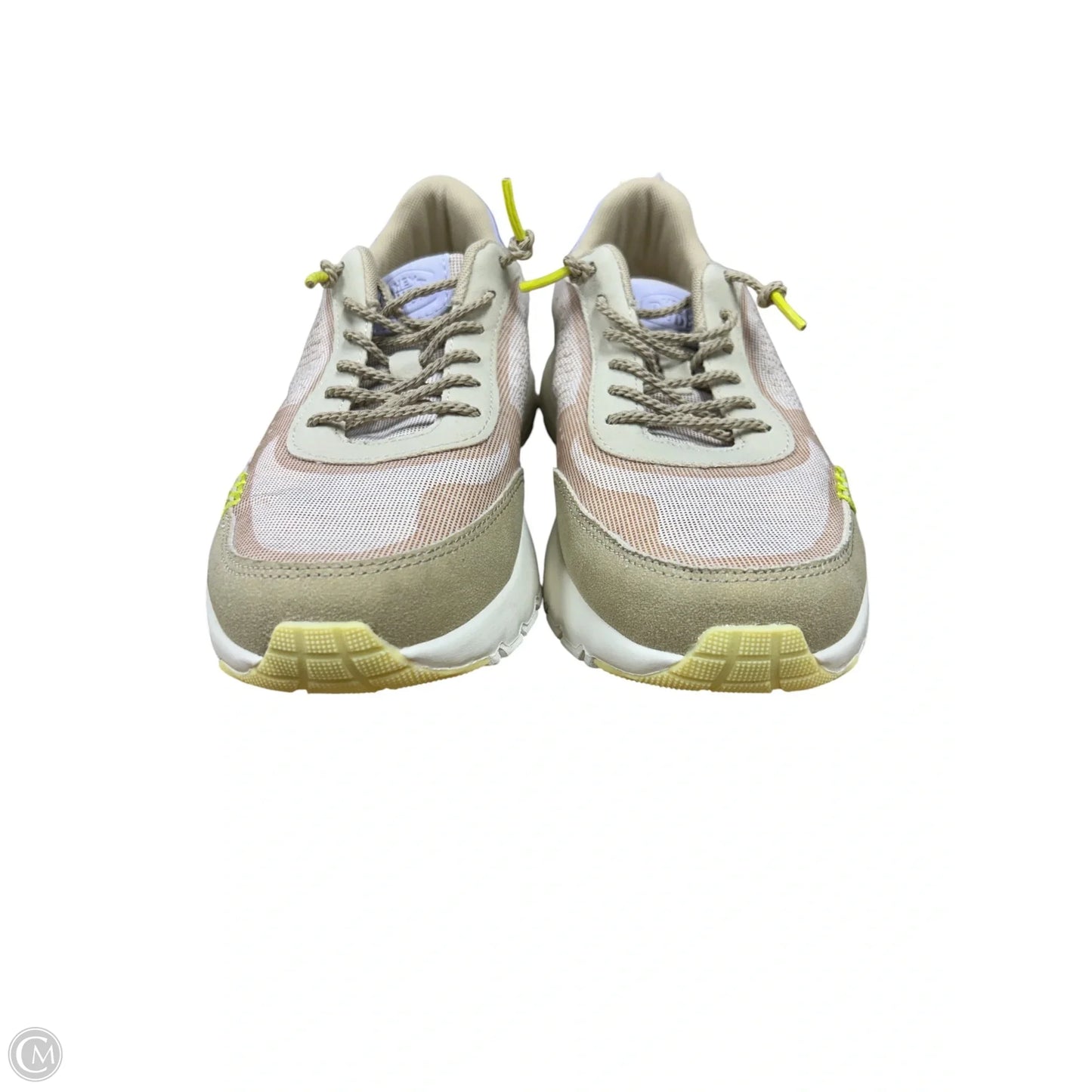 Shoes Sneakers By Hey Dude In Pink & Tan, Size: 7