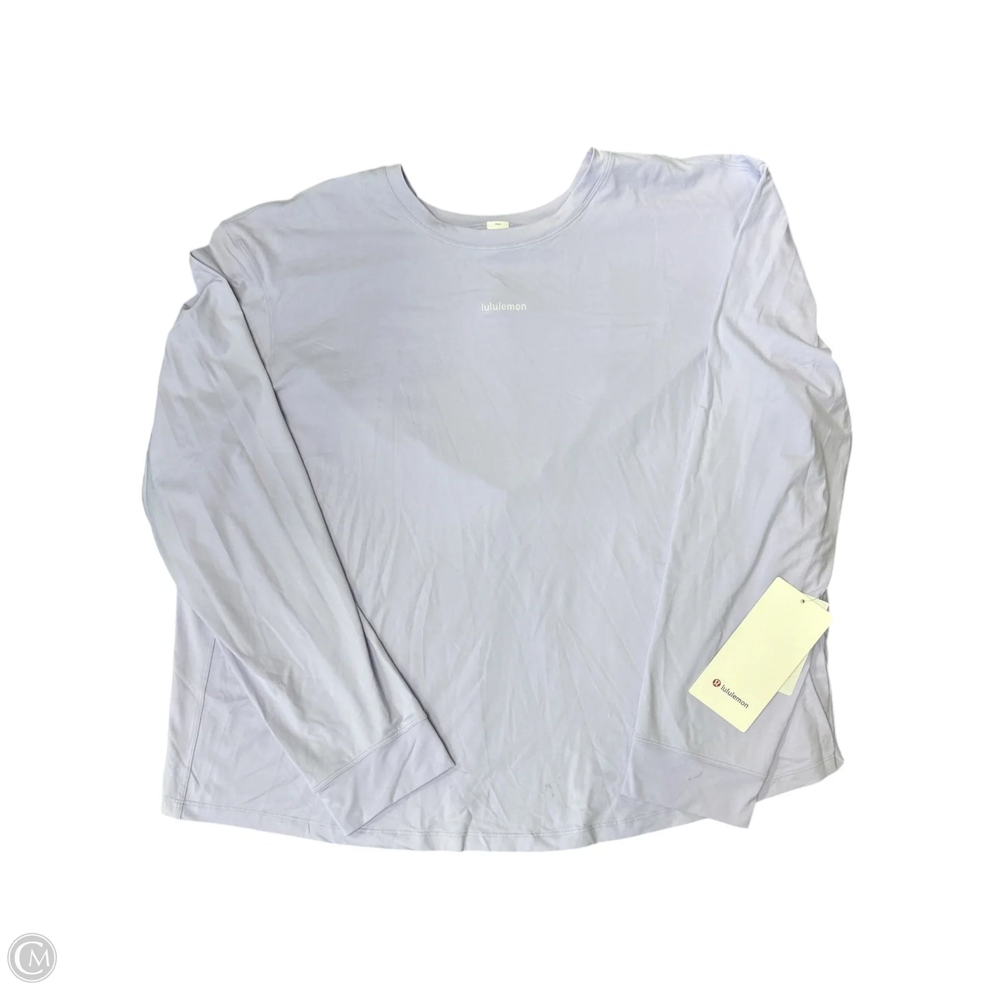 Athletic Top Long Sleeve Crewneck By Lululemon In Purple, Size: Xl