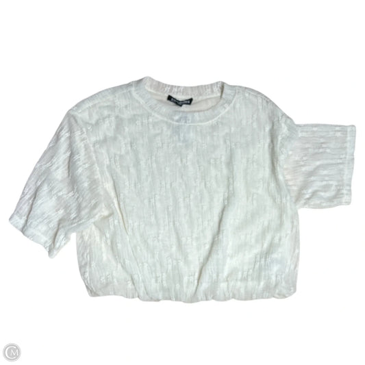 Top Short Sleeve By Steve Madden In Cream, Size: Xs