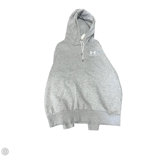 Athletic Sweatshirt Hoodie By Under Armour In Grey, Size: S