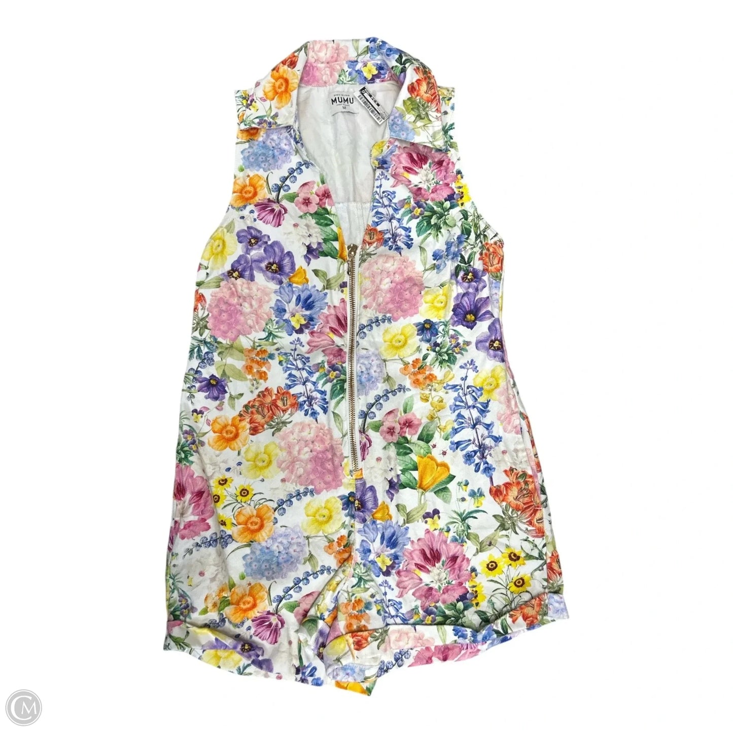 Romper By Mumu In Floral Print, Size: M