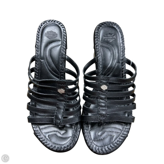 Sandals Heels Block By Harley Davidson In Black, Size: 6