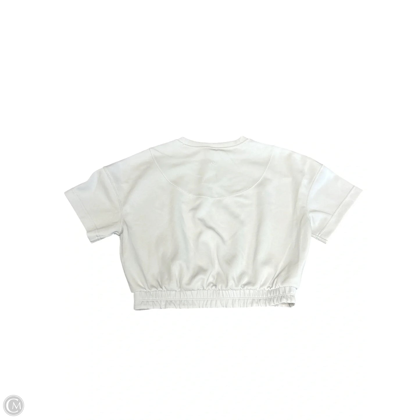 Athletic Top Short Sleeve By Lululemon In Grey, Size: 6