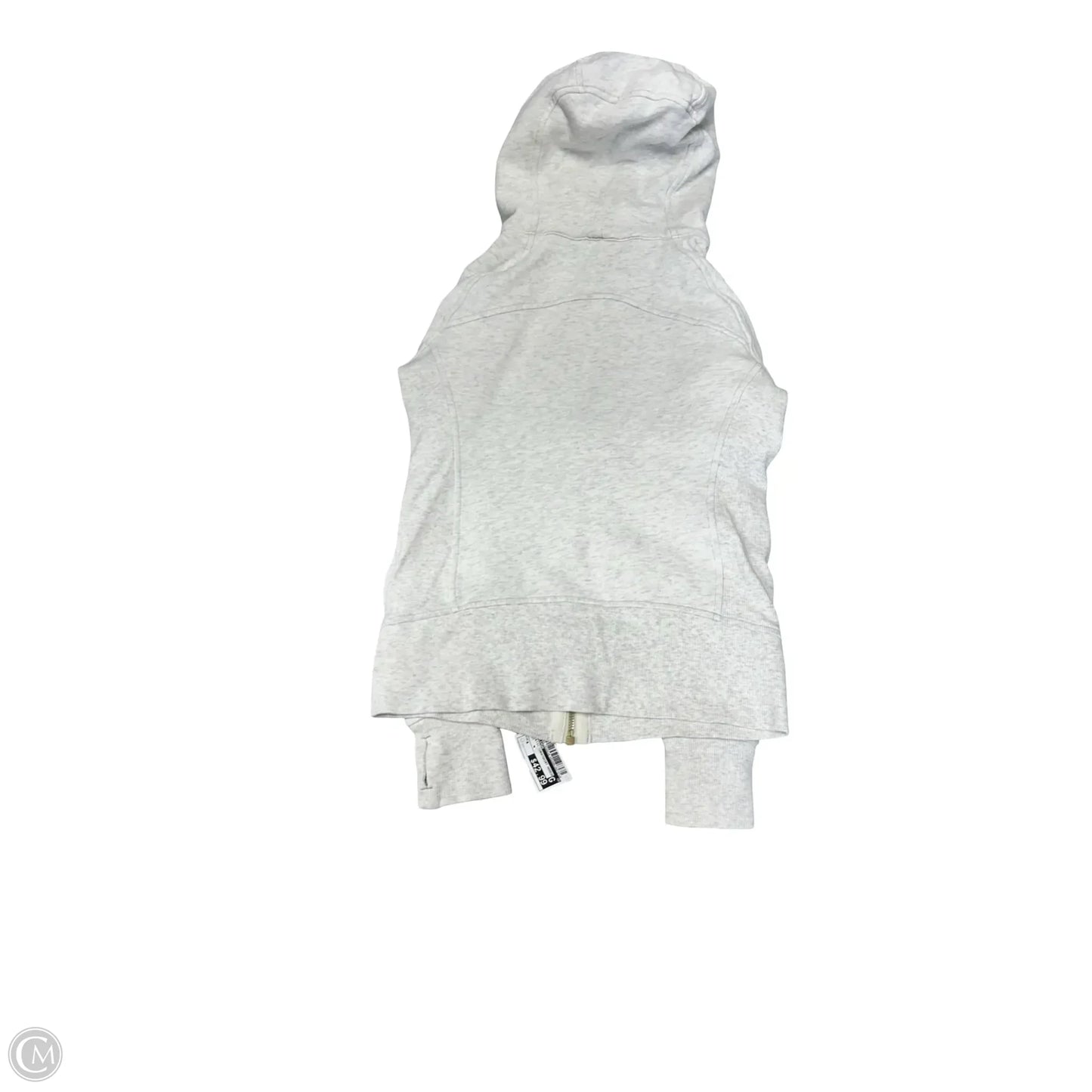 Athletic Sweatshirt Hoodie By Lululemon In Grey, Size: 4