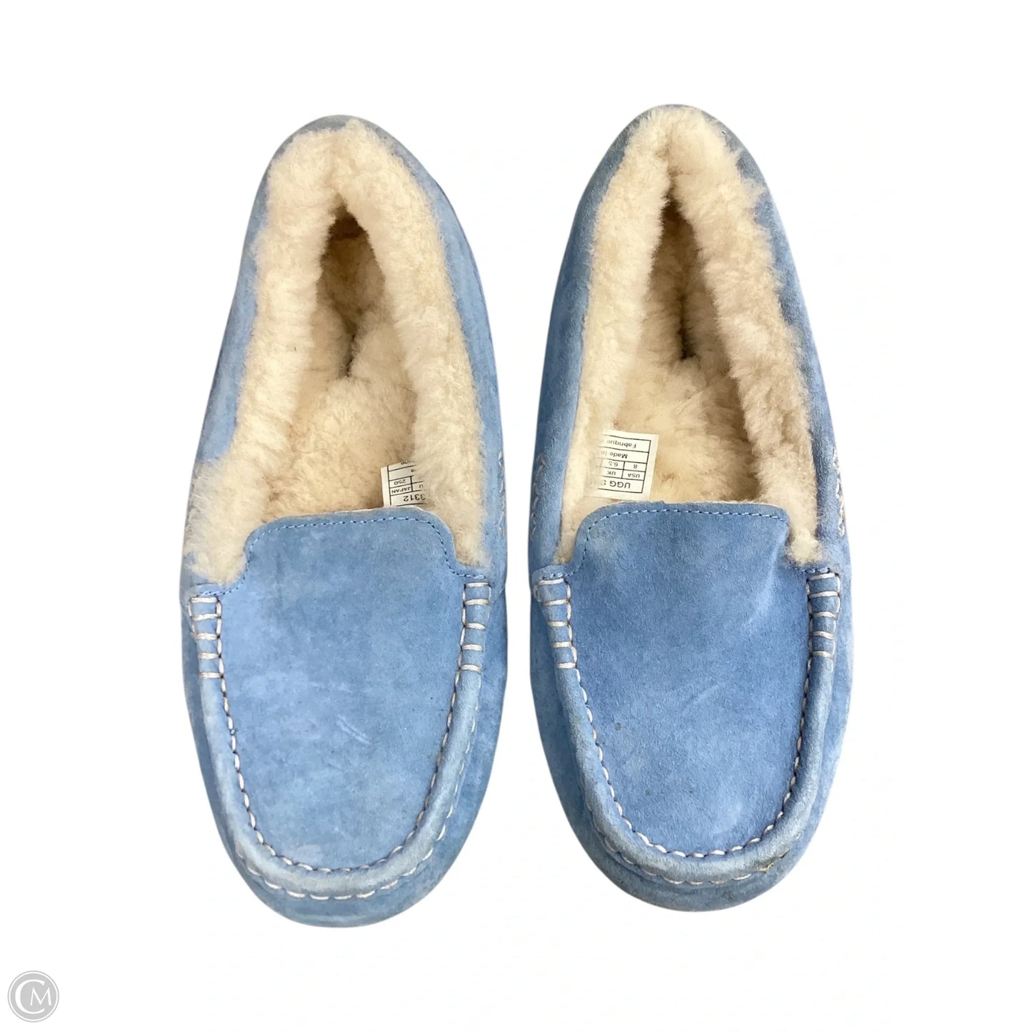 Slippers Designer By Ugg In Blue, Size: 8