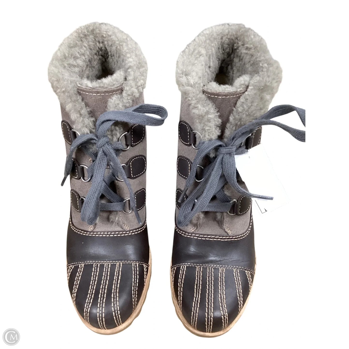 Boots Designer By Ugg In Brown, Size: 9