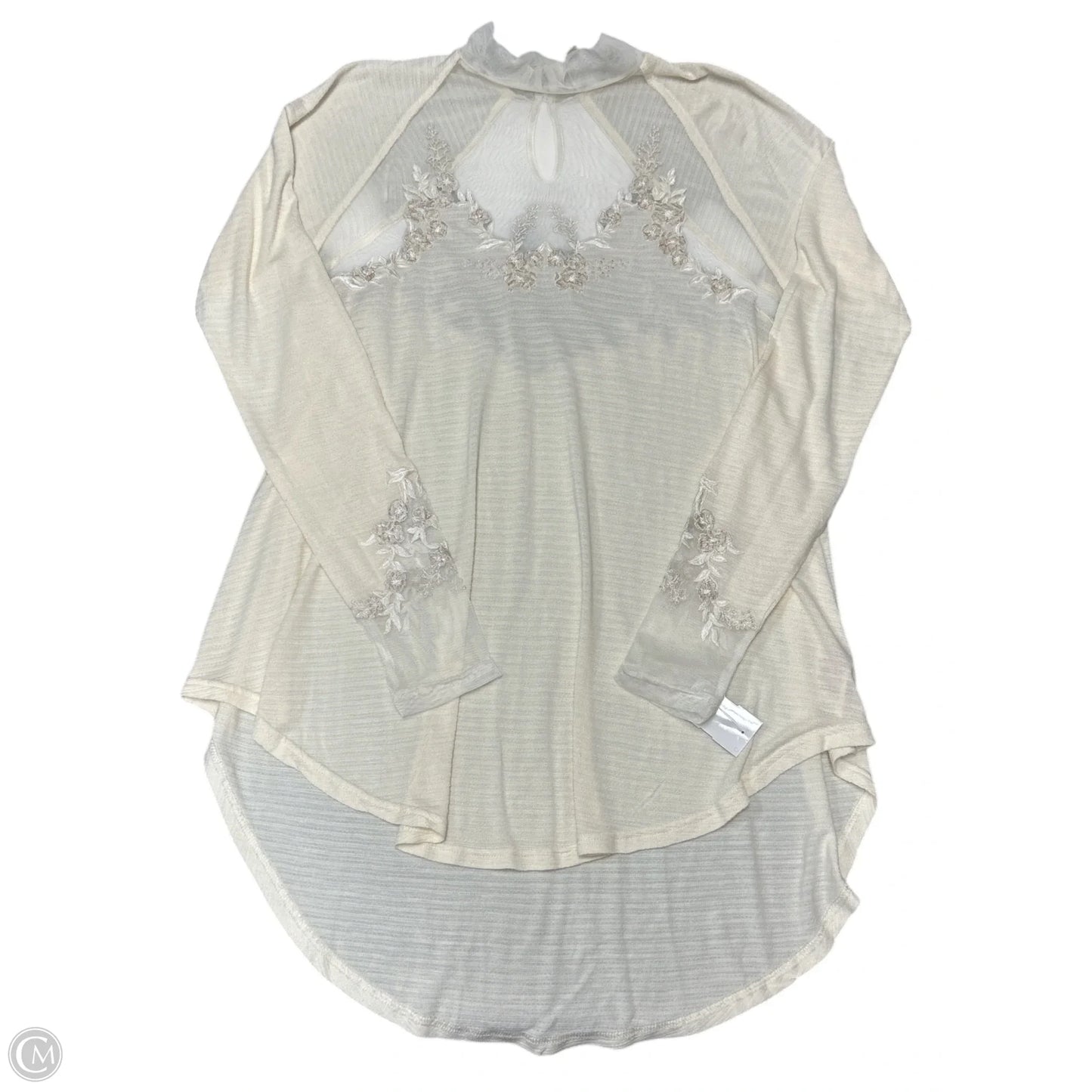 Top Long Sleeve By Free People In Cream, Size: S