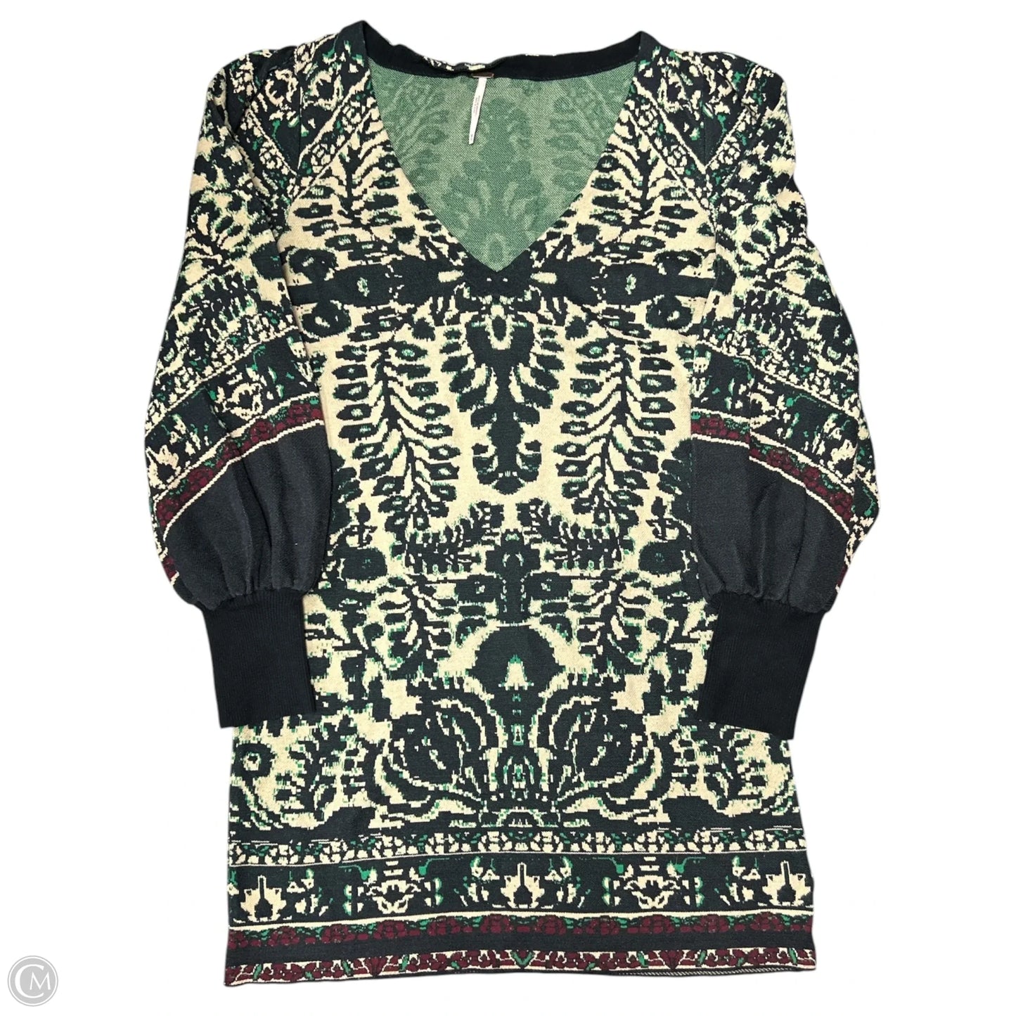 Dress Sweater By Free People In Black & Tan, Size: Xs