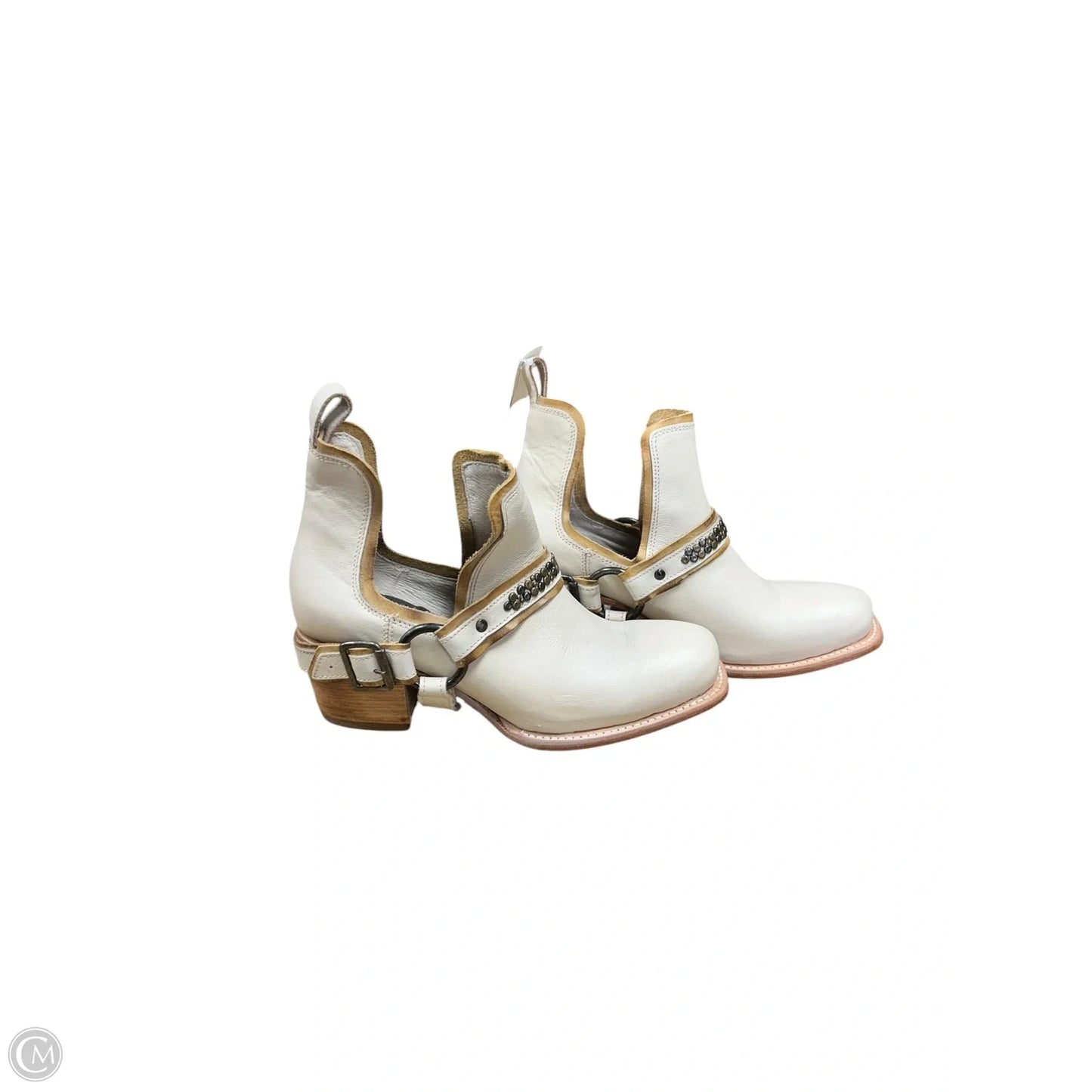 Boots Ankle Flats By Freebird In Cream, Size: 9