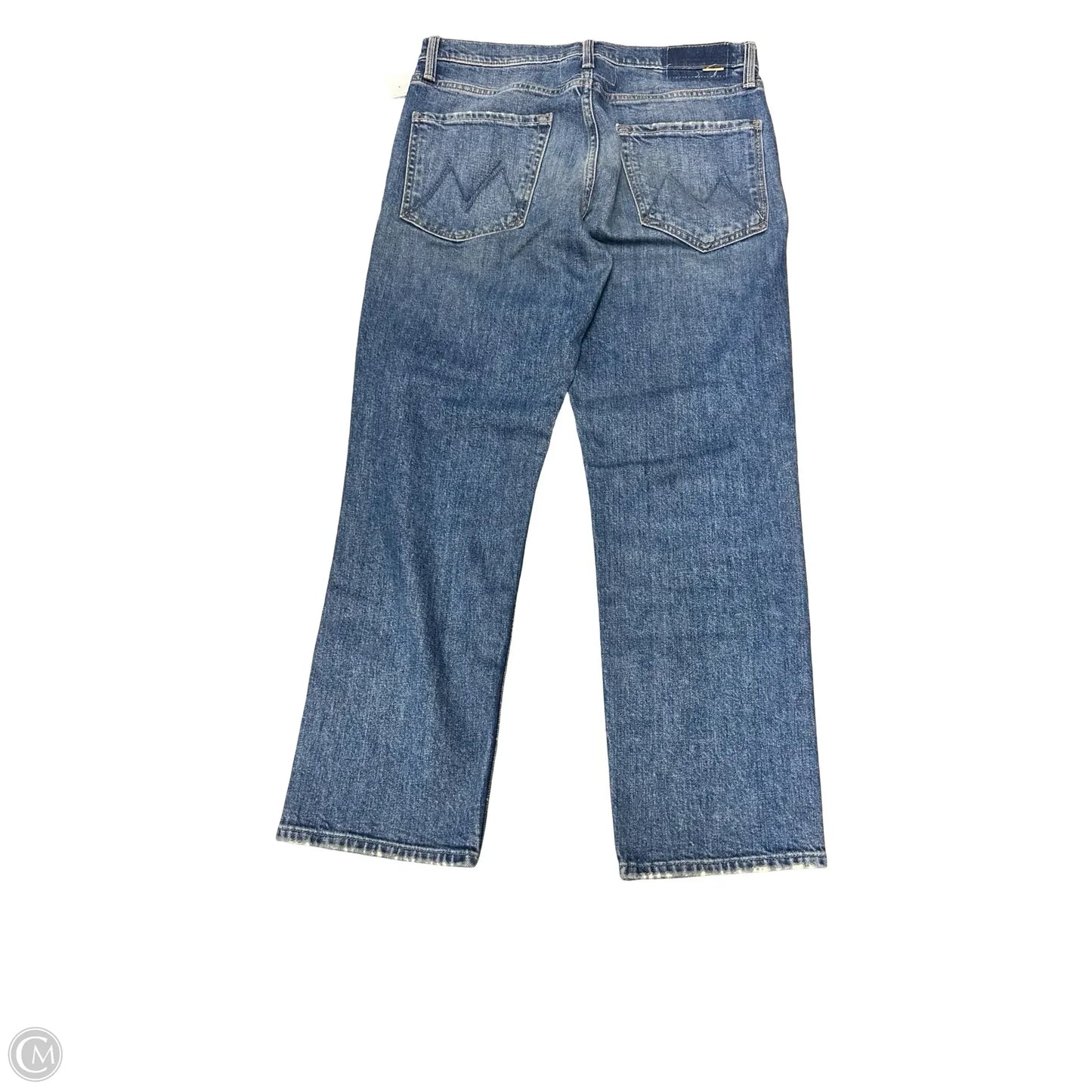 Jeans Straight By Mother Jeans In Blue Denim, Size: 10